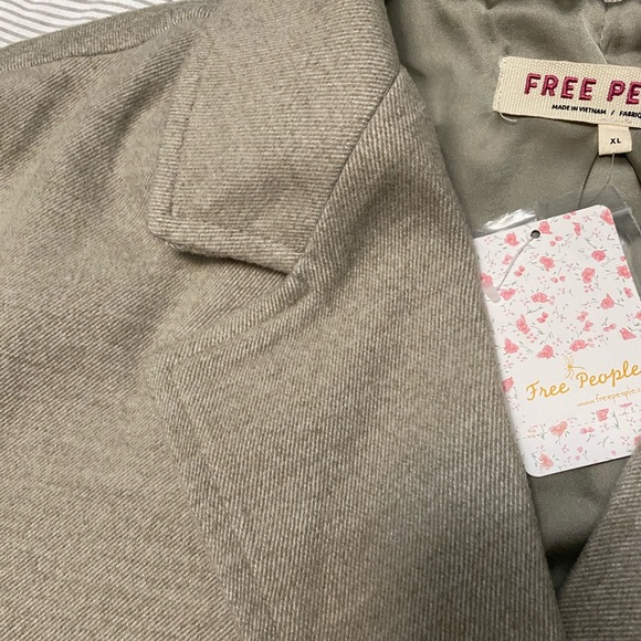 Free People Hannah Slouchy Soft Oversized Blazer Jacket XL NWT oatmeal - Picture 9 of 11